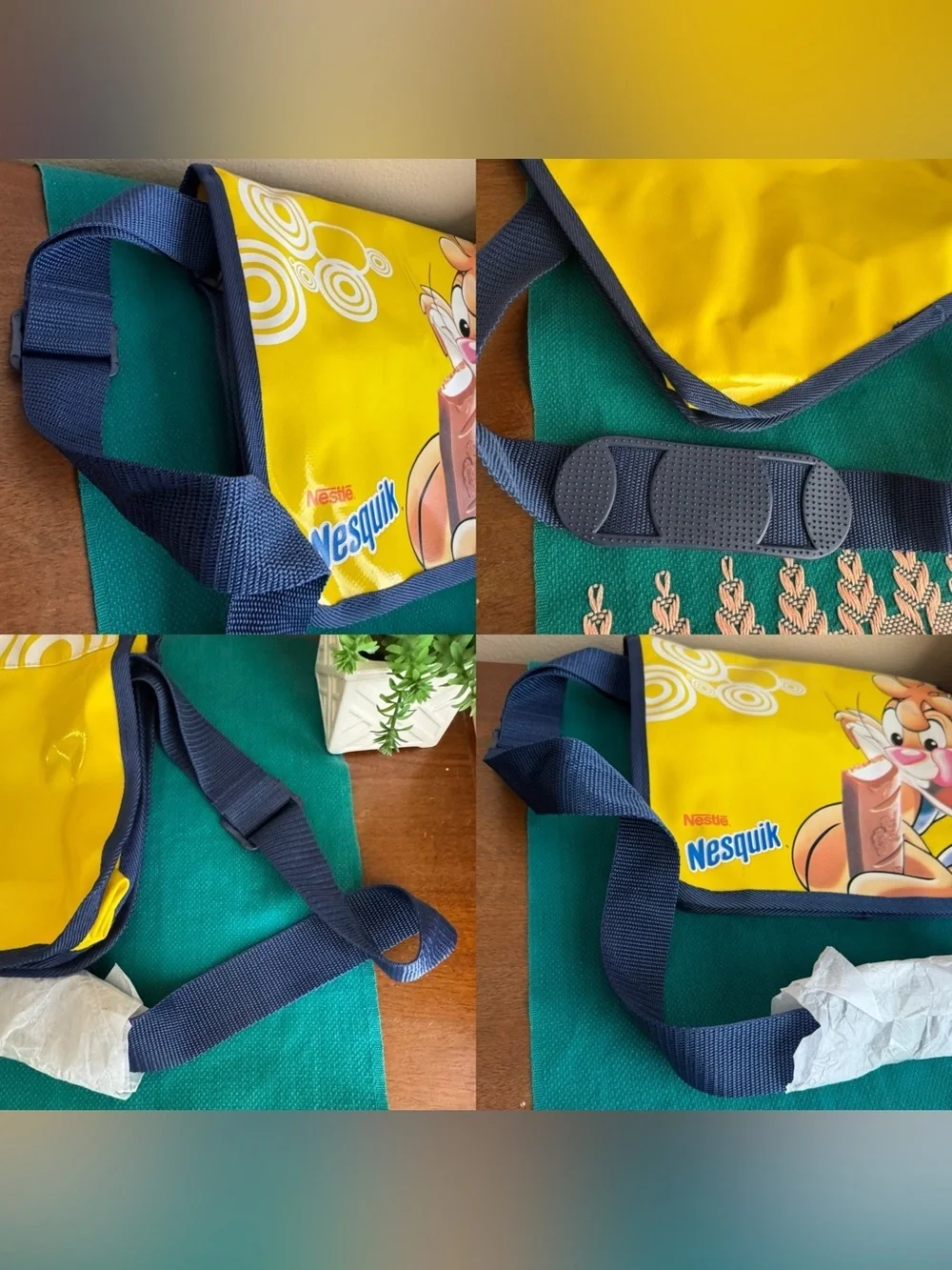 Nestle Nesquik Bar yellow cartoon crossbody messenger bag
